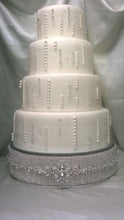 Load image into Gallery viewer, Crystal Wedding cake stand Rhinestone cake plateau Rhinestone Diamante Diamonte - REAL rhinestones by Crystal wedding uk