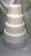 Load image into Gallery viewer, Crystal Wedding cake stand Rhinestone cake plateau Rhinestone Diamante Diamonte - REAL rhinestones by Crystal wedding uk