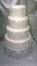 Load image into Gallery viewer, Crystal Wedding cake stand Rhinestone cake plateau Rhinestone Diamante Diamonte - REAL rhinestones by Crystal wedding uk