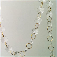 Load image into Gallery viewer, GLASS Crystal Garland 1 metre , Centerpiece Decoration Wedding Reception decor REAL crystal beads, gold or clear, by Crystal wedding uk
