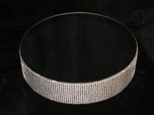 Load image into Gallery viewer, Diamante Crystal effect cake stand mirror top by Crystal wedding uk