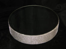 Load image into Gallery viewer, Diamante Crystal effect cake stand mirror top by Crystal wedding uk