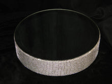 Load image into Gallery viewer, Diamante Crystal effect cake stand mirror top by Crystal wedding uk
