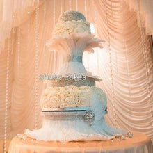 Load image into Gallery viewer, Feather cake stand, Great Gatsby, 1920's wedding. by Crystal wedding ukw