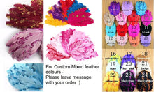 Load image into Gallery viewer, Bridesmaid Feather Fan bouquet, flower girl wand, Great Gatsby 1920's wedding - ANY COLOUR by Crystal wedding uk