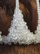 Load image into Gallery viewer, Crystal tiara crown, Couture inspired, modern crystal tiara, Ab crystal beads by Crystal wedding uk