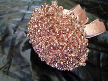 Load image into Gallery viewer, Rose gold Crystal Wedding bouquet, Brides wire bouquet, rose gold bouquet by Crystal wedding uk