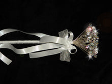 Load image into Gallery viewer, Rose gold Crystal Wedding bouquet, Brides wire bouquet, rose gold bouquet by Crystal wedding uk