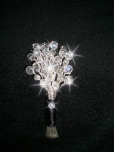 Load image into Gallery viewer, Rose gold Crystal Wedding bouquet, Brides wire bouquet, rose gold bouquet by Crystal wedding uk
