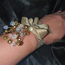 Load image into Gallery viewer, Crystal boutonnière Buttonhole or wrist Corsage,prom corsage, wedding cuff by Crystal wedding uk