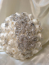 Load image into Gallery viewer, Crystal brooch wedding bouquet- by Crystal wedding uk