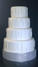 Load image into Gallery viewer, Rhinestone cake stand, real crystal stones by Crystal wedding uk