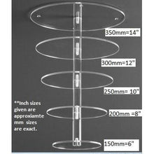 Load image into Gallery viewer, Suspended cake plate acrylic kit, Hanging cake, upside down cake, (NO STAND ) by Crystal wedding uk