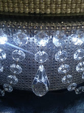 Load image into Gallery viewer, Crystal cake stand , Glass crystal swag drop + LED by Crystal wedding uk