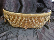 Load image into Gallery viewer, Crystal cake stand , Glass crystal swag drop + LED by Crystal wedding uk