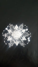 Load image into Gallery viewer, Snowflake hair clip, hair piece, for a Winter Wedding Christmas Wedding clip by Crystal wedding uk
