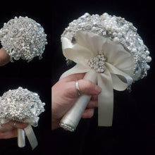 Load image into Gallery viewer, Brooch bouquet, jewel bouquet, Full jeweled bouquets. by Crystal wedding uk