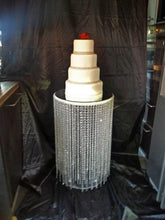 Load image into Gallery viewer, Crystal cake table and 2 led cake dividers 6" 10" & 16". Set of 3 pcs by Crystal wedding uk