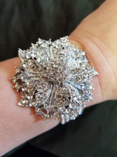Load image into Gallery viewer, Vintage inspired crystal flower wrist corsage by Crystal wedding uk