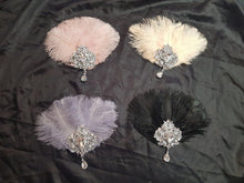 Load image into Gallery viewer, Feather cake topper ,1920's rhinestone topper The Great Gatsby rhinestone brooch, by Crystal wedding uk