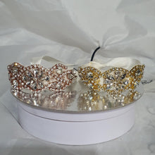 Load image into Gallery viewer, Wedding Cuff Bracelet Great Gatsby Vintage Glam Art Deco Crystal rhinestone bridesmaid flower girl small size- by Crystal wedding uk