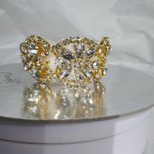 Load image into Gallery viewer, Wedding Cuff Bracelet Great Gatsby Vintage Glam Art Deco Crystal rhinestone bridesmaid flower girl small size- by Crystal wedding uk