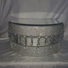 Load image into Gallery viewer, Diamante or Pearl crystal linked Podium style cake stand by Crystal wedding uk