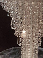 Load image into Gallery viewer, Crystal cake stand, 2 tier set , CHANDELIER DESIGN Faux crystal by Crystal wedding uk