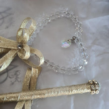 Load image into Gallery viewer, Crystal heart flower girl wand by Crystal wedding uk