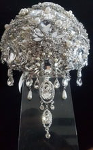 Load image into Gallery viewer, Crystal brooch bouquet, jewel bouquet, alternative Great Gatsby style wedding flowers. by Crystal wedding uk