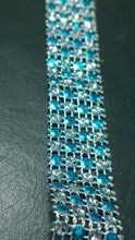 Load image into Gallery viewer, Sparkling silver & diamante gem cake trim banding many colours by Crystal wedding uk