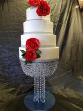 Load image into Gallery viewer, Crystal Chandelier drape cake stand-( table top version) by Crystal wedding uk