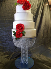 Load image into Gallery viewer, Crystal Chandelier drape cake stand-( table top version) by Crystal wedding uk