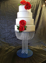 Load image into Gallery viewer, Crystal Chandelier drape cake stand-( table top version) by Crystal wedding uk