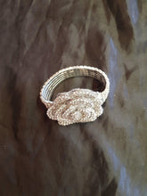 Load image into Gallery viewer, Wrist corsage ,Crystal Rose Wedding Cuff, bridesmaid Bracelet, Rose gold by Crystal wedding uk