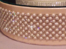 Load image into Gallery viewer, Wedding cake stand Podium Vintage inspired Pearl & Rhinestone cake holder all sizes round and square by Crystal wedding uk