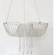 Load image into Gallery viewer, Suspended cake platform, cake Swing ,clear acrylic cake chandelier cake plate. by Crystal wedding uk
