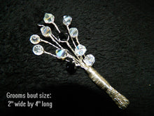 Load image into Gallery viewer, Crystal bouquet, Brides or bridesmaid wired crystal bead bouquet , Custom colours made to order by Crystal wedding uk