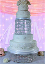 Load image into Gallery viewer, Crystal cake stand Faux Crystal, chandelier style cake holder. by Crystal wedding uk