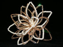 Load image into Gallery viewer, Crystal bouquet, Wedding bridal bouquet, Brides Lotus flower petal bouquet, bling boquet by Crystal wedding uk