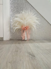 Load image into Gallery viewer, Brides Feather bouquet, Great Gatsby wedding style -ANY COLOUR by Crystal wedding uk