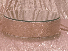 Load image into Gallery viewer, Rose gold SEQUIN blush cake stand by Crystal wedding uk
