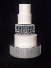 Load image into Gallery viewer, Crystal droplet wedding Cake stand Separator by Crystal wedding uk