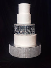 Load image into Gallery viewer, Crystal droplet wedding Cake stand Separator by Crystal wedding uk