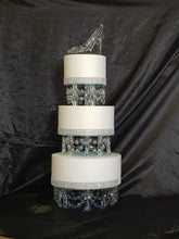 Load image into Gallery viewer, Crystal cake dividers , Set of 3pcs, 6"+ 8"+ 10" x 3" depth by Crystal wedding uk