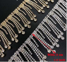 Load image into Gallery viewer, Diamante cake stand, rhinestone tassel design by Crystal wedding uk