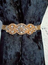 Load image into Gallery viewer, Crystal Tie Backs, Slim Curtains hold backs, magnetic holder by Crystal wedding uk