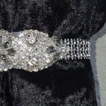Load image into Gallery viewer, Crystal Tie Backs, Slim Curtains hold backs, magnetic holder by Crystal wedding uk