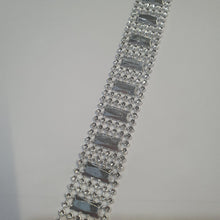 Load image into Gallery viewer, Diamante & Rectangle design Cake Trim ,1 metre by Crystal wedding uk