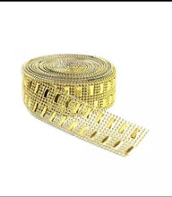 Load image into Gallery viewer, Diamante & Rectangle design Cake Trim ,1 metre by Crystal wedding uk